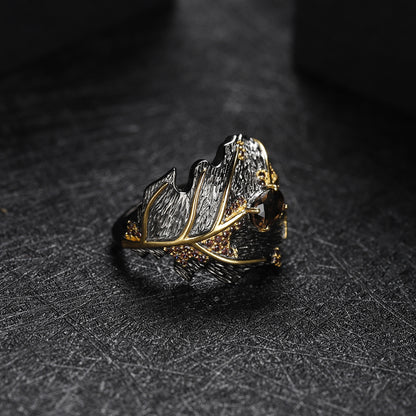 Citrine Leaf Ring