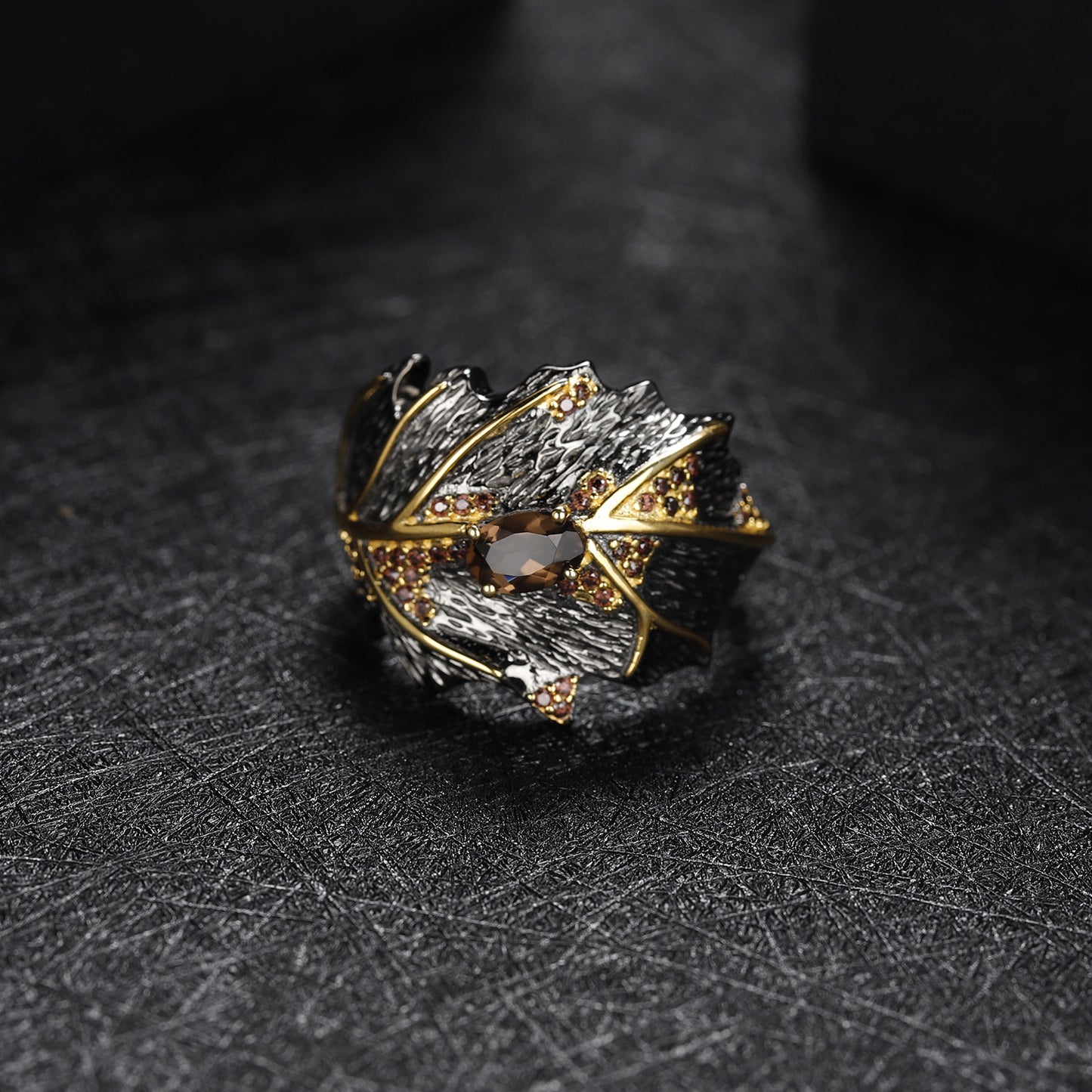 Citrine Leaf Ring