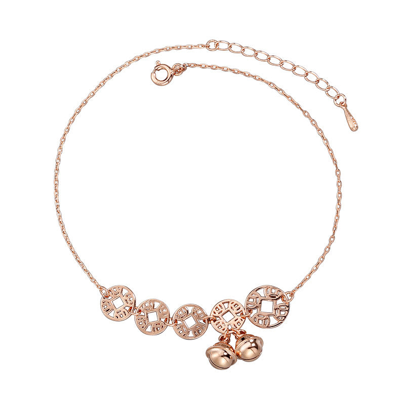 Rose Gold Bells Anklet