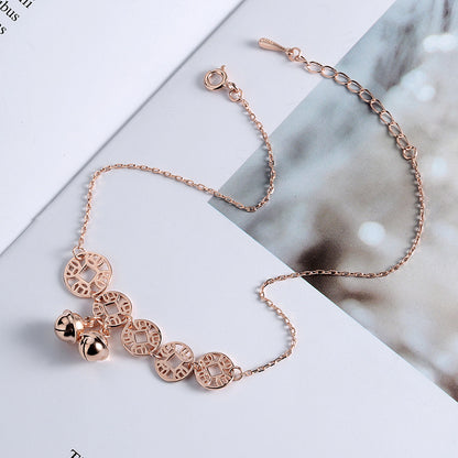 Rose Gold Bells Anklet