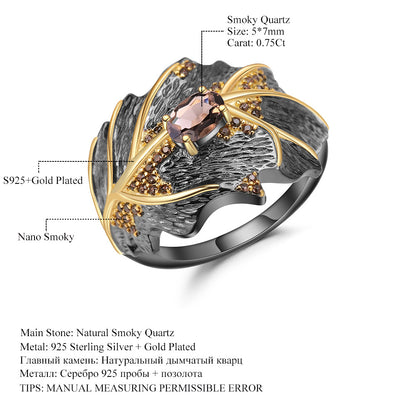 Citrine Leaf Ring