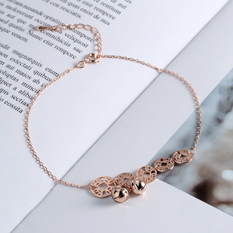 Rose Gold Bells Anklet